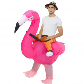 Oppustelig Flamingo kostume