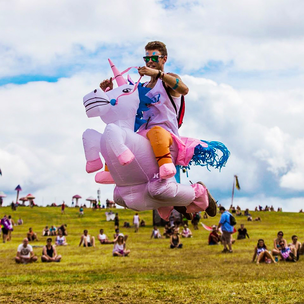 Oppustelig Unicorn kostume