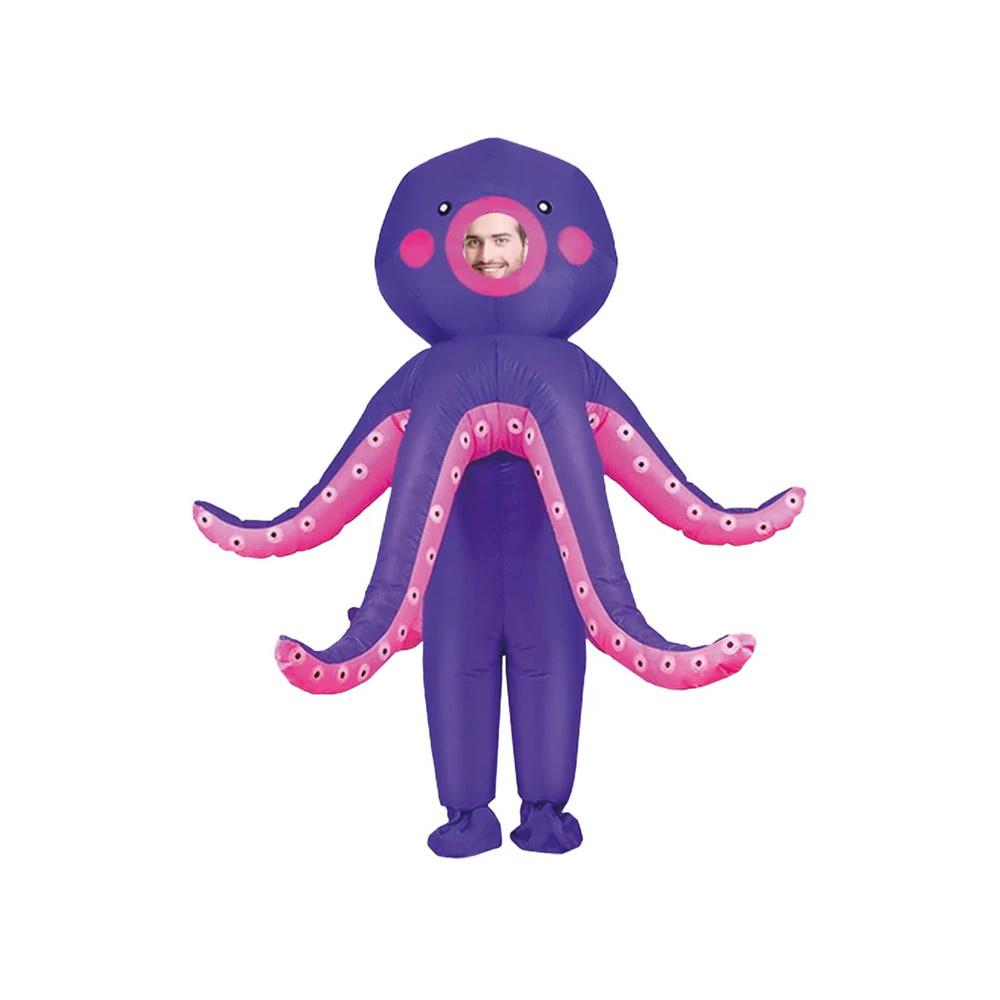 Oppustelig maskeradekostume blæksprutte