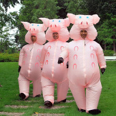 Oppustelig Pig kostume