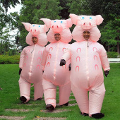 Oppustelig Pig kostume Oppustelig Pig kostume