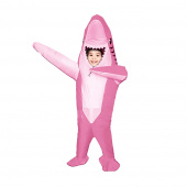 Oppusteligt Hajkostume Til Børn, Lyserødt Oppusteligt Hajkostume Til Børn, Lyserødt