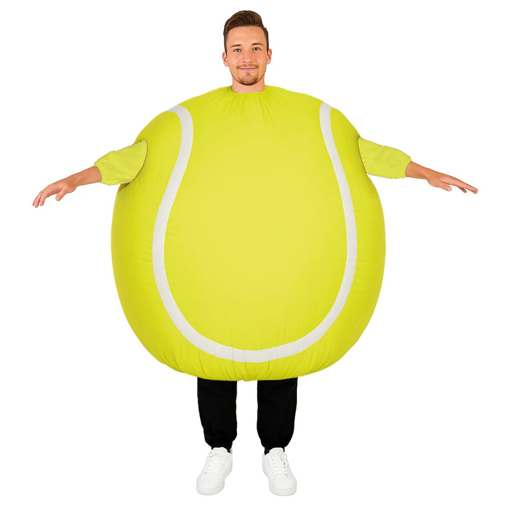 Oppusteligt tennisbold-kostume