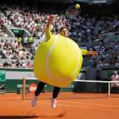 Oppusteligt tennisbold-kostume Oppusteligt tennisbold-kostume