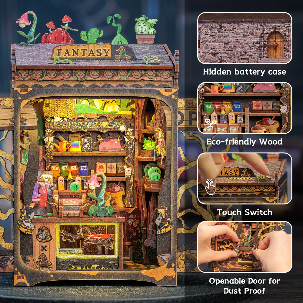 Cutebee Book Nook - Fantasy Plant Shop