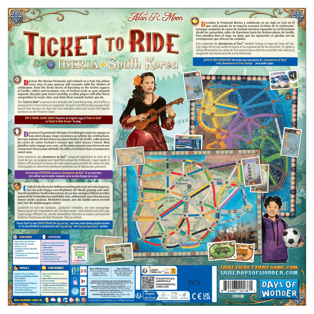 Ticket to Ride: Iberia & South Korea (Exp.) (DK)