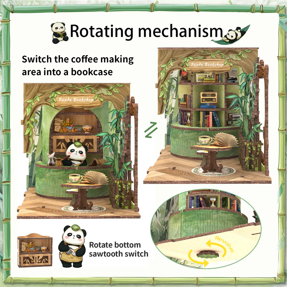 Cutebee Book Nook - Panda Bookshop