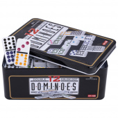 Domino double 12 colour tinbox Domino double 12 colour tinbox
