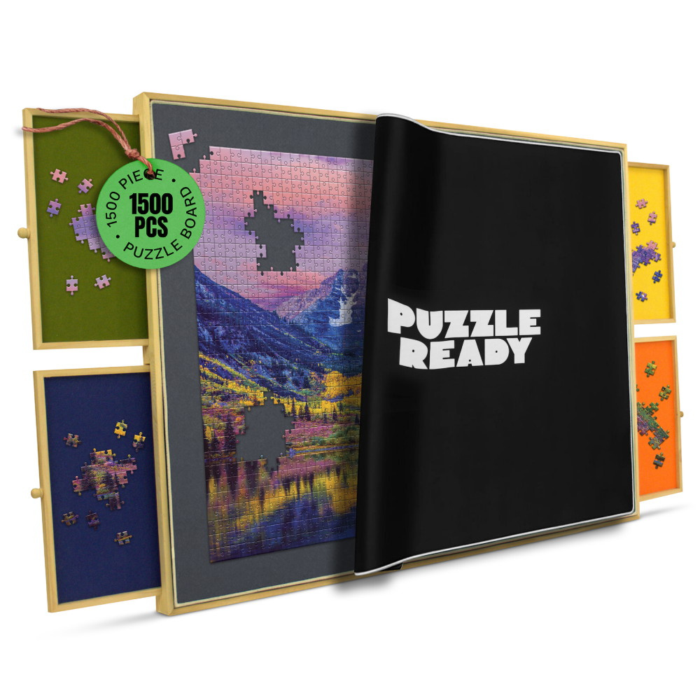 Puslespil med skuffer og låg