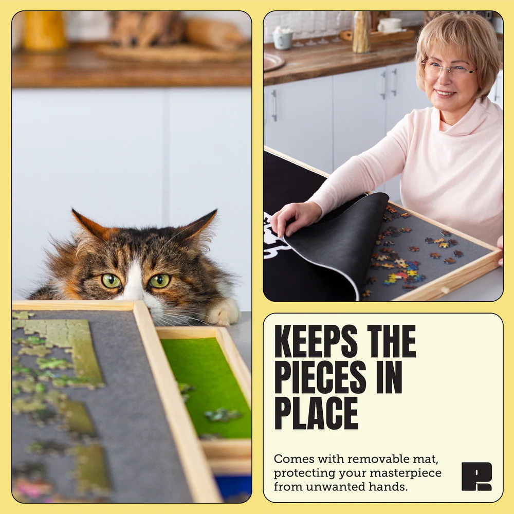 Puslespil med skuffer og låg