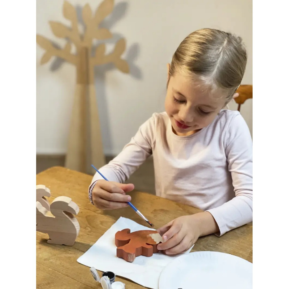 Træfigurer Til Maling - Egernfamilie