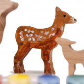 Træfigurer Til Maling - Hjortefamilie Træfigurer Til Maling - Hjortefamilie