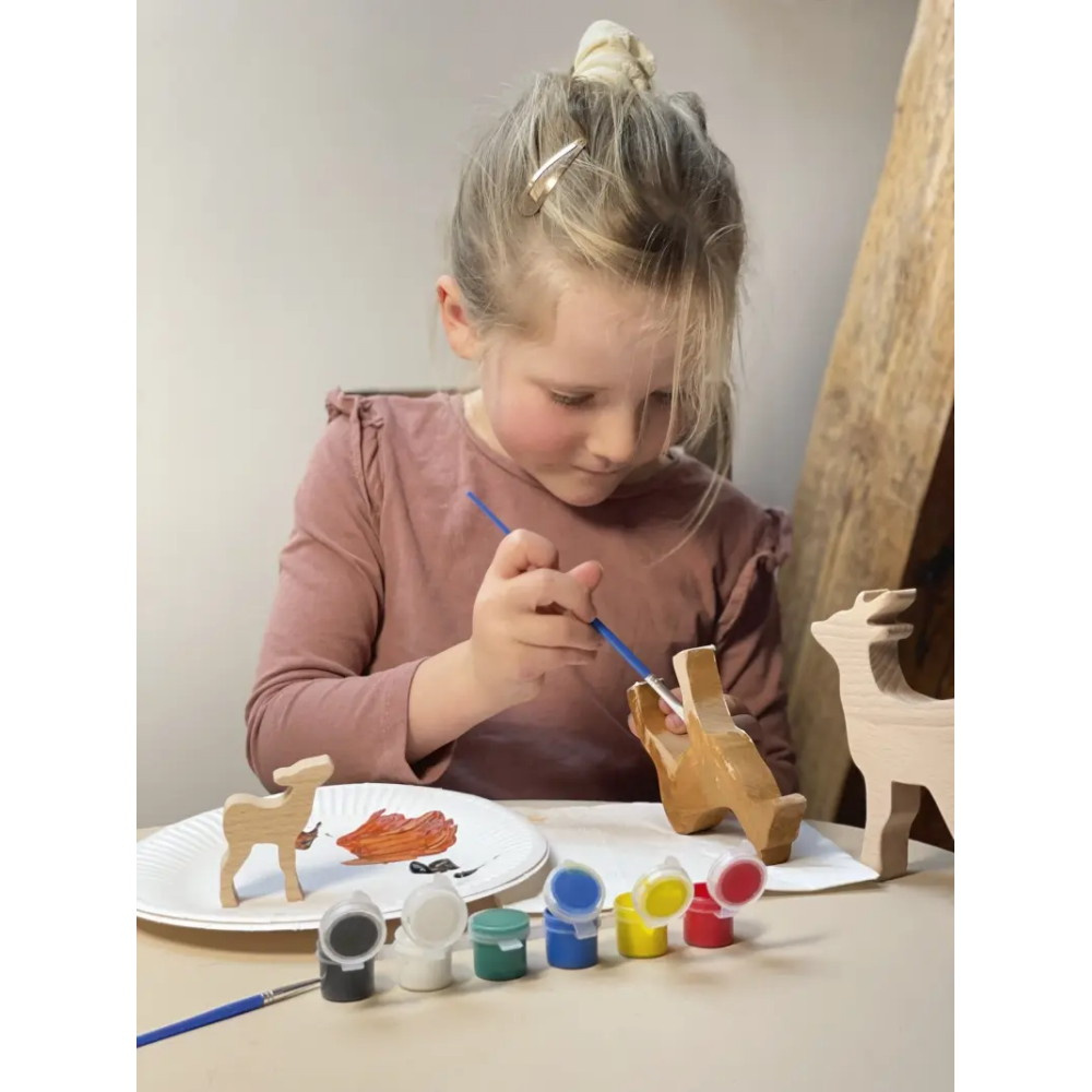 Træfigurer Til Maling - Hjortefamilie