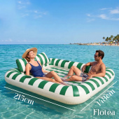 Flotea® XXL Pool Mattress – Beige and Green Flotea® XXL Pool Mattress – Beige and Green