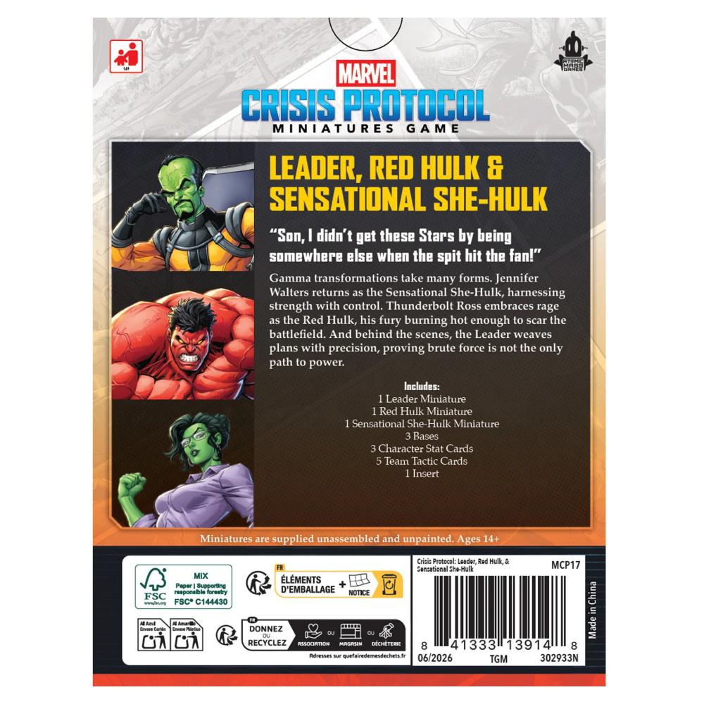 Marvel: Crisis Protocol -  Leader, Red Hulk & Sensational She-Hulk (Exp.)