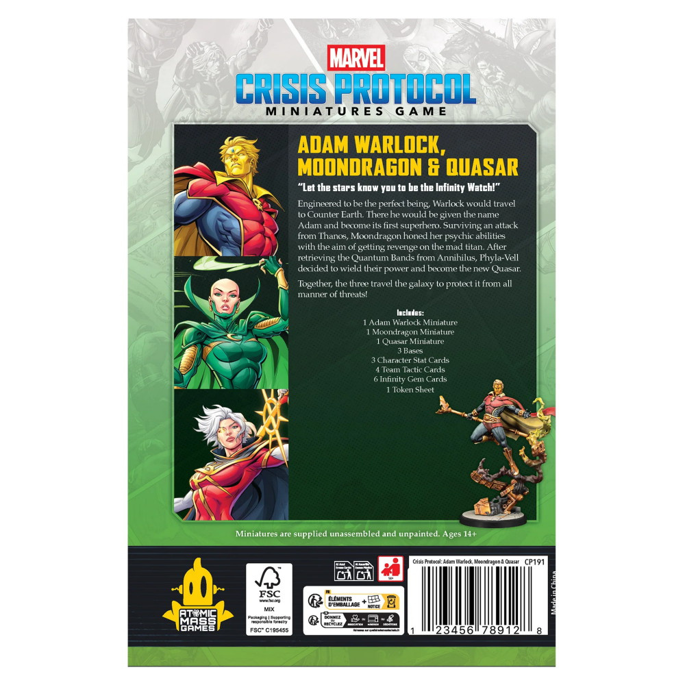 Marvel: Crisis Protocol -  Adam Warlock, Moondragon and Quasar (Exp.)