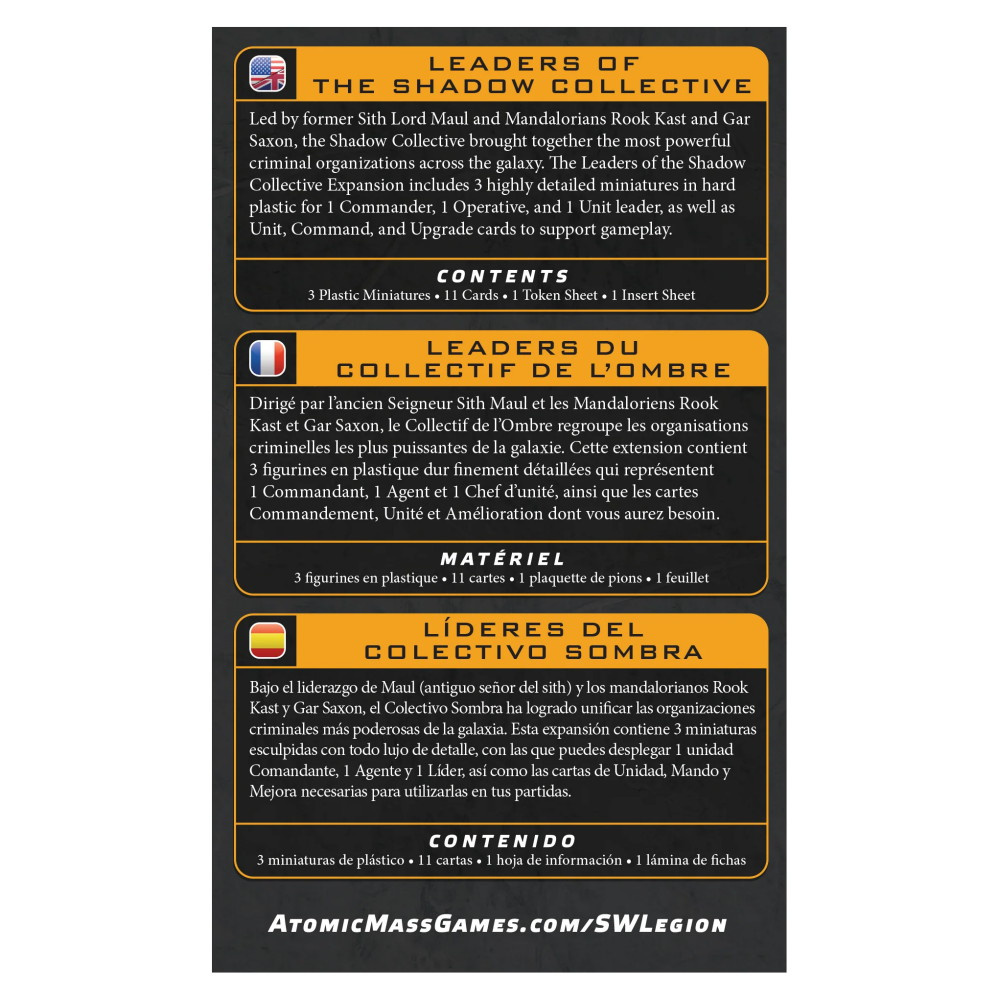 Star Wars: Legion - Leaders of the Shadow Collective (Exp.)