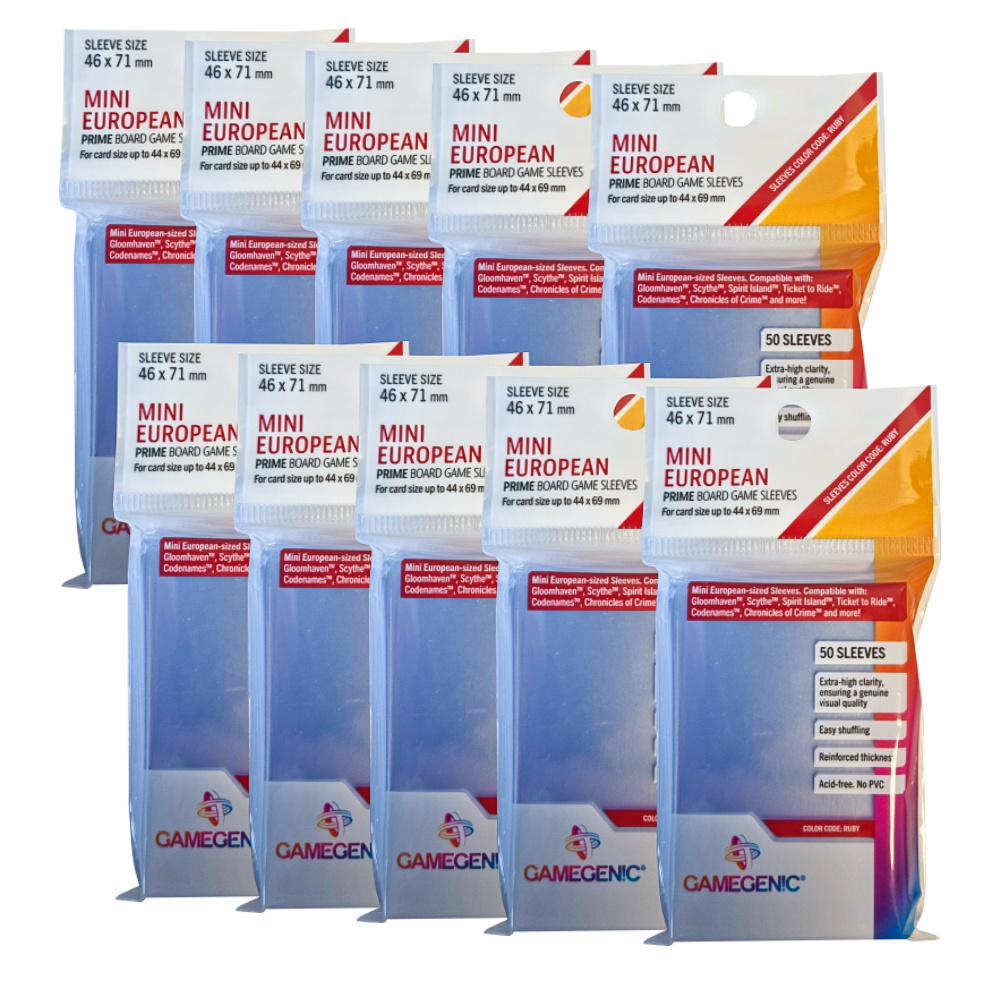 GameGenic Prime Sleeves Clear 44 x 69 mm x 10