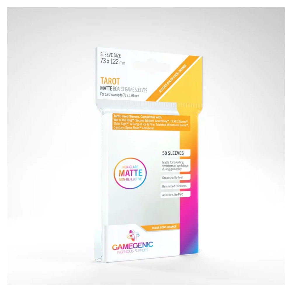 GameGenic Matte Sleeves Clear 71 x 120 mm