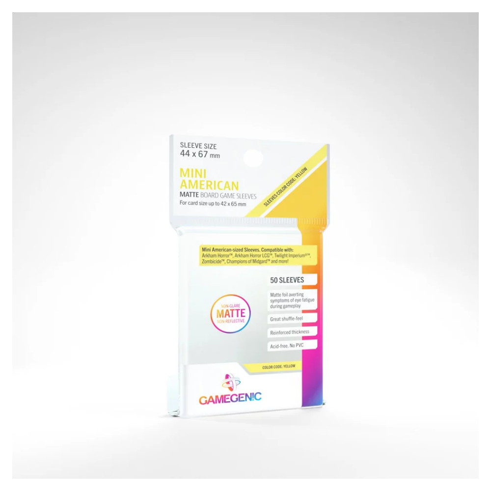 GameGenic Matte Sleeves Clear 42 x 65 mm