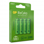 GP ReCyko AA-battery, 1300mAh, 4-pc