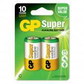 GP Super Alkaline C-battery, 14A/LR14, 2-pc