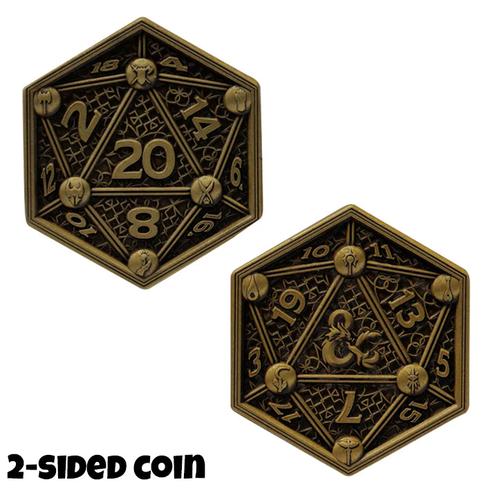 Dungeons & Dragons Class Cards and D20 Flip Coin