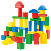 Wooden Wonders - Coloured Wooden Blocks 50 dele i rør Wooden Wonders - Coloured Wooden Blocks 50 dele i rør