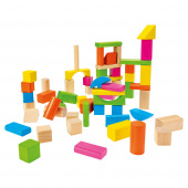Wooden Wonders - Nature & Coloured Wooden Blocks 60 dele Wooden Wonders - Nature & Coloured Wooden Blocks 60 dele