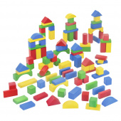 Wooden Wonders - Coloured Wooden Blocks 100 dele Wooden Wonders - Coloured Wooden Blocks 100 dele
