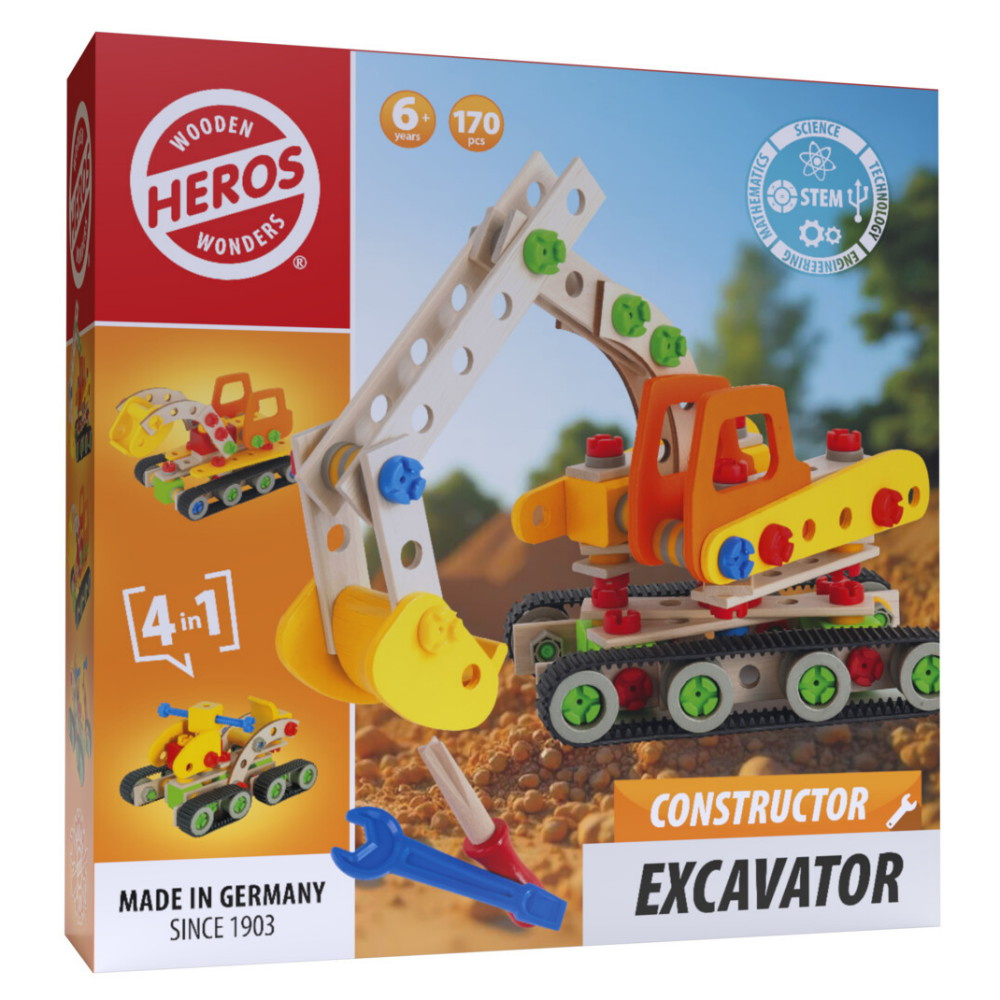 Wooden Wonders - Constructor Excavator 170 dele