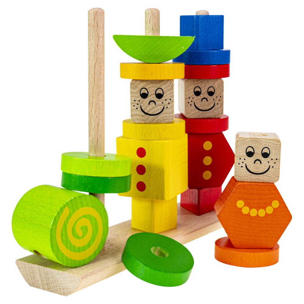 Wooden Wonders - Stacking Puzzle Figures 21 dele