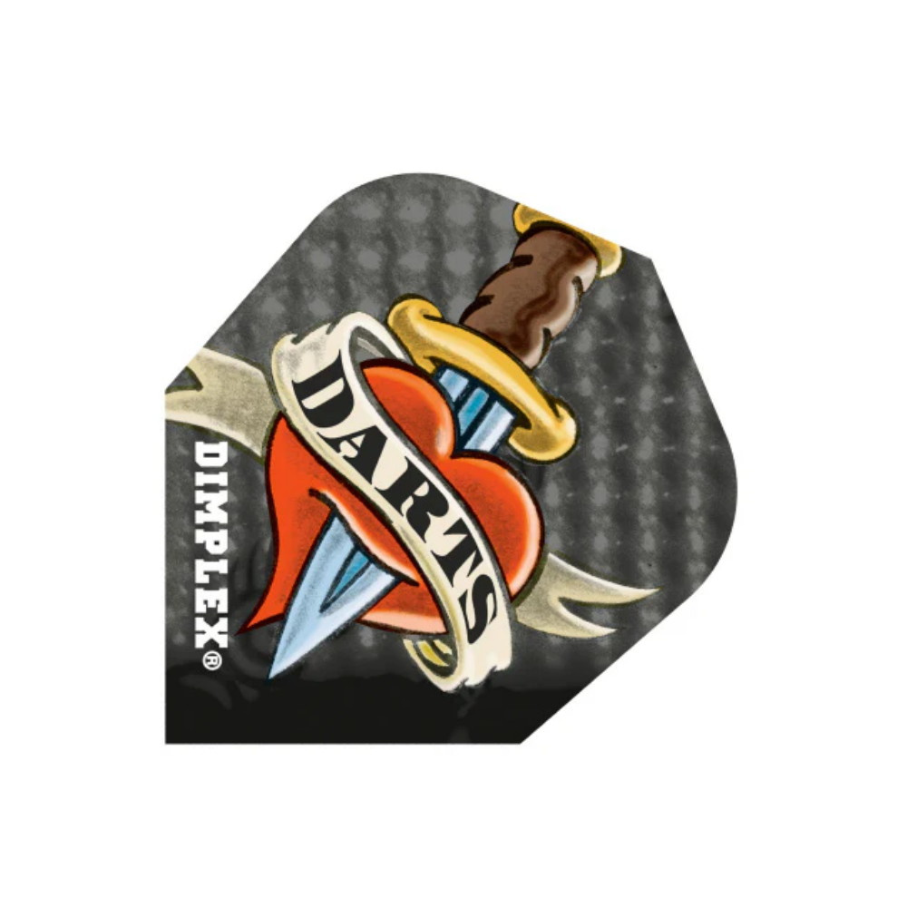 Harrows Flights - Dagger And Heart Dimplex