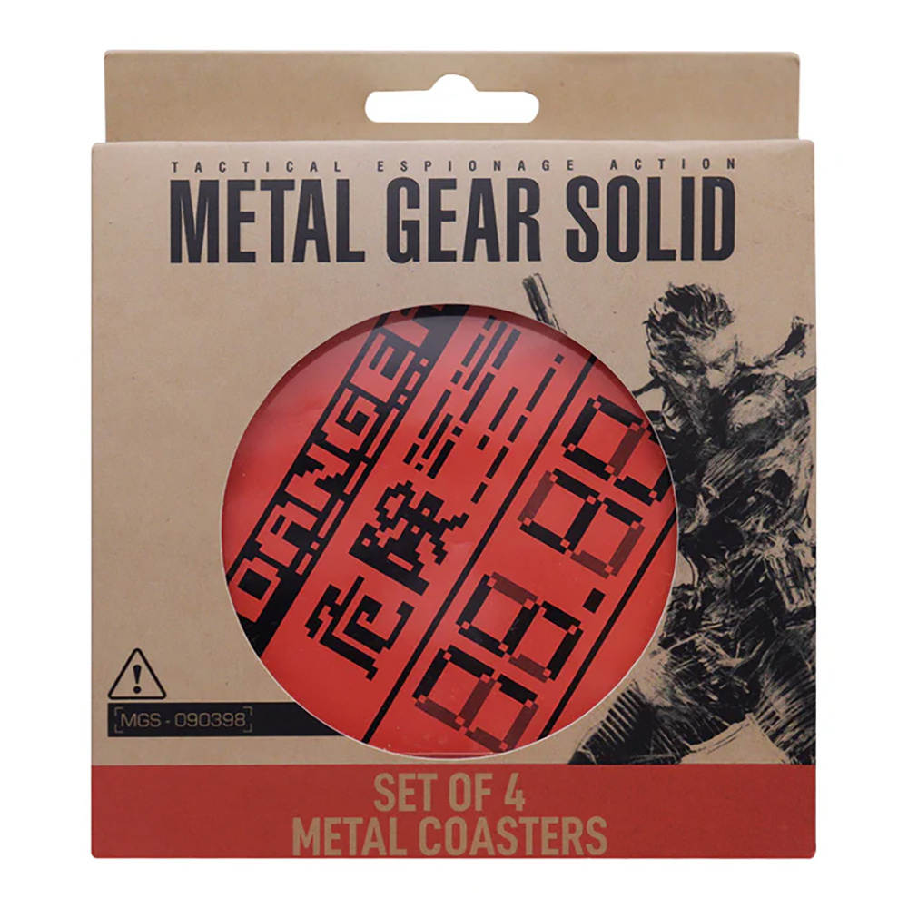 Metal Gear Solid Set of 4 Metal Coasters