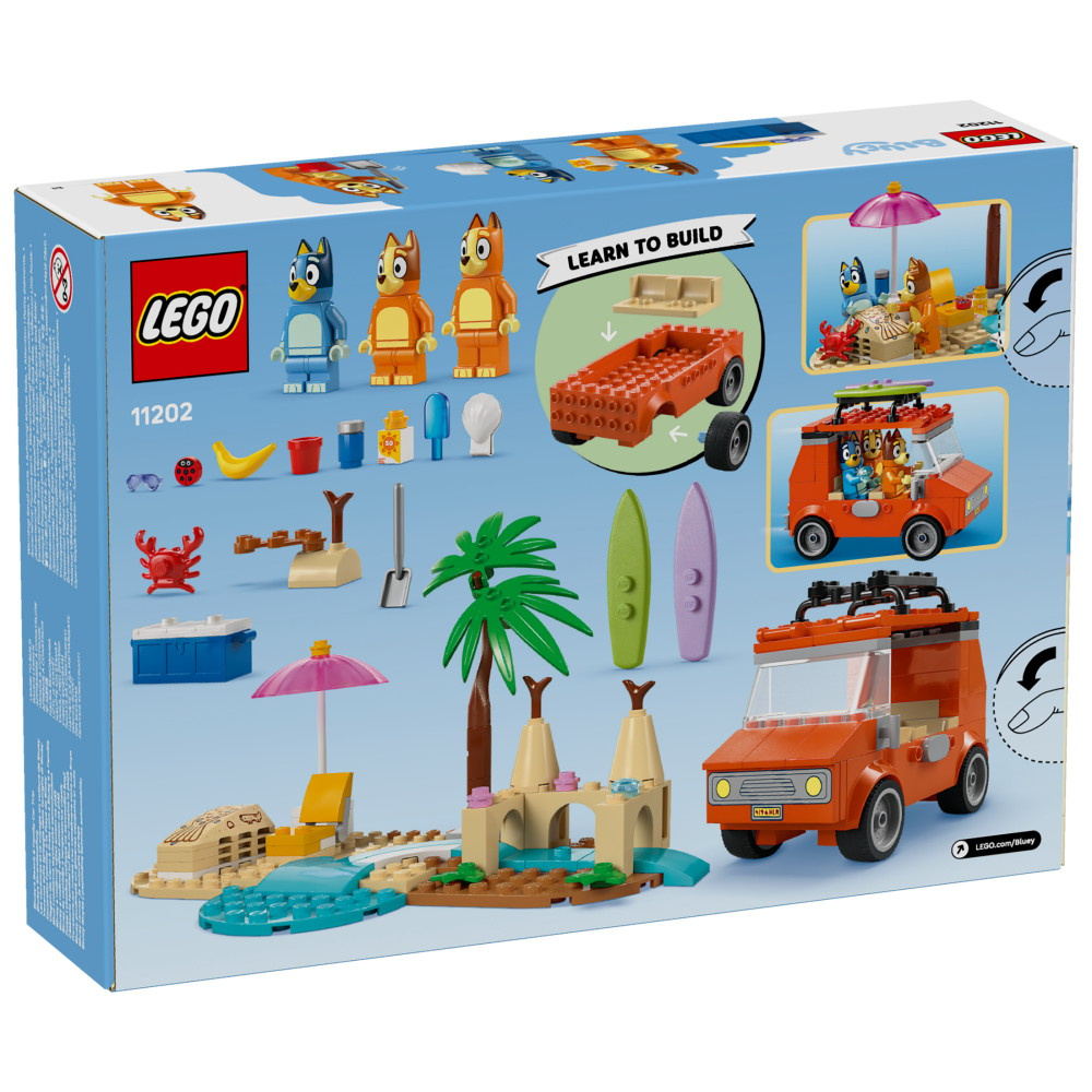LEGO Bluey - Blueys familie-biltur til stranden