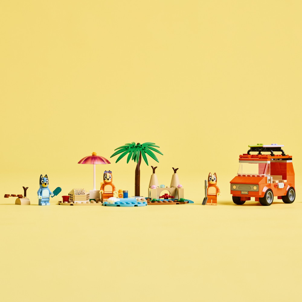 LEGO Bluey - Blueys familie-biltur til stranden