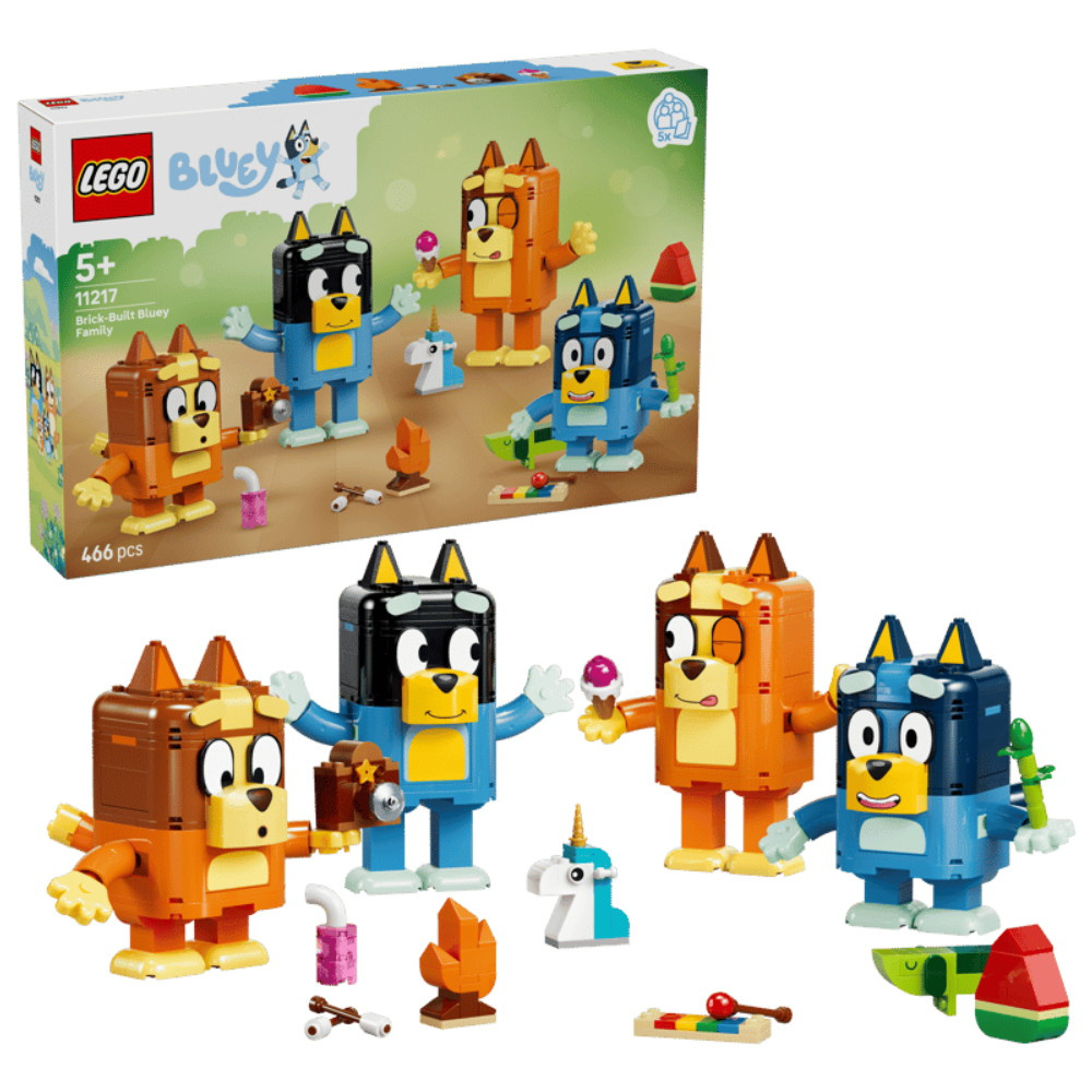 LEGO Bluey - Klodsbygget Bluey og hans familie