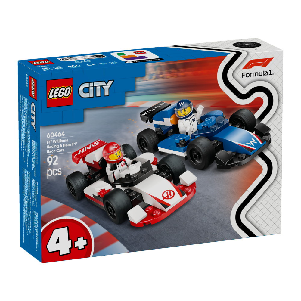 LEGO City - F1 Williams Racing & Haas F1 racerbilar