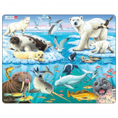Larsen Puslespil Arktiske dyrearter 75 brikker Larsen Puslespil Arktiske dyrearter 75 brikker