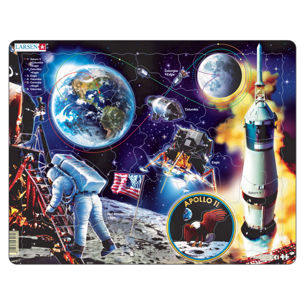 Larsen Puslespil Apollo 11, 50 brikker