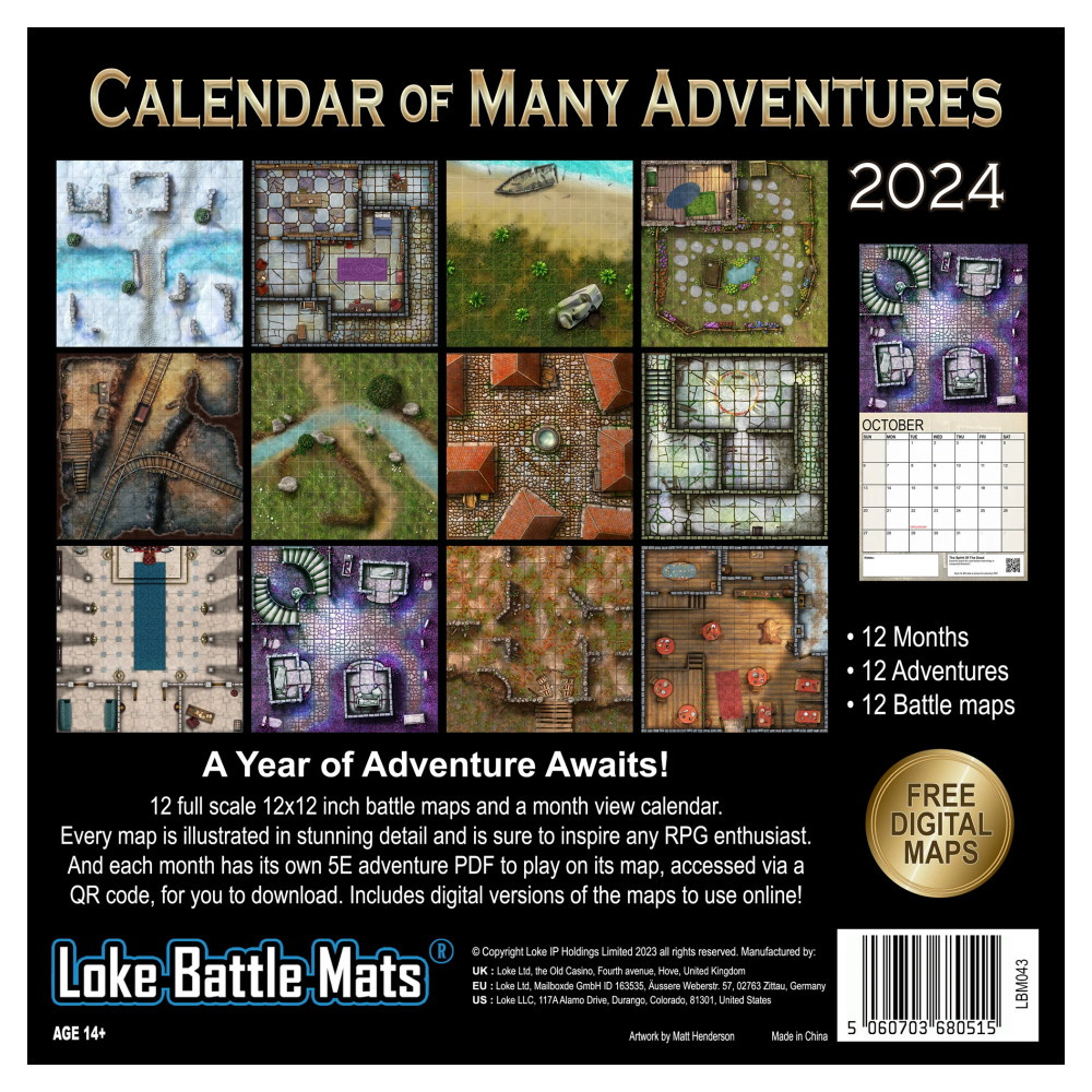 Calendar of Many Adventures 2024