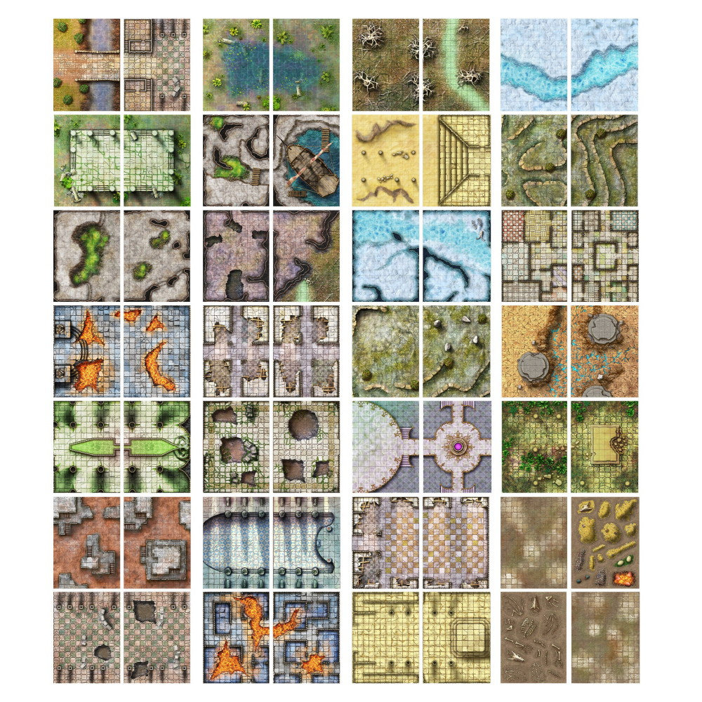 Giant Book of Battle Mats - Dragon Lairs & Dungeons