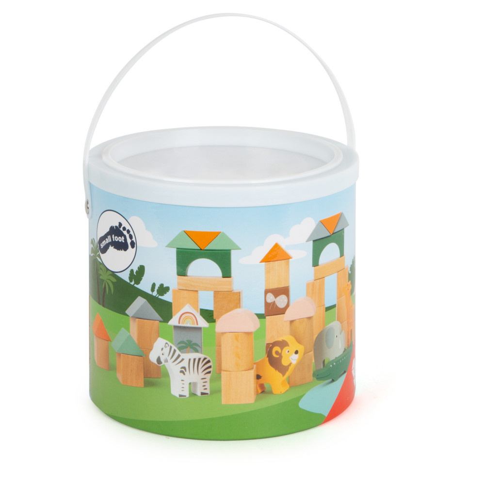 Small Foot - Træbyggeklodser, Safari