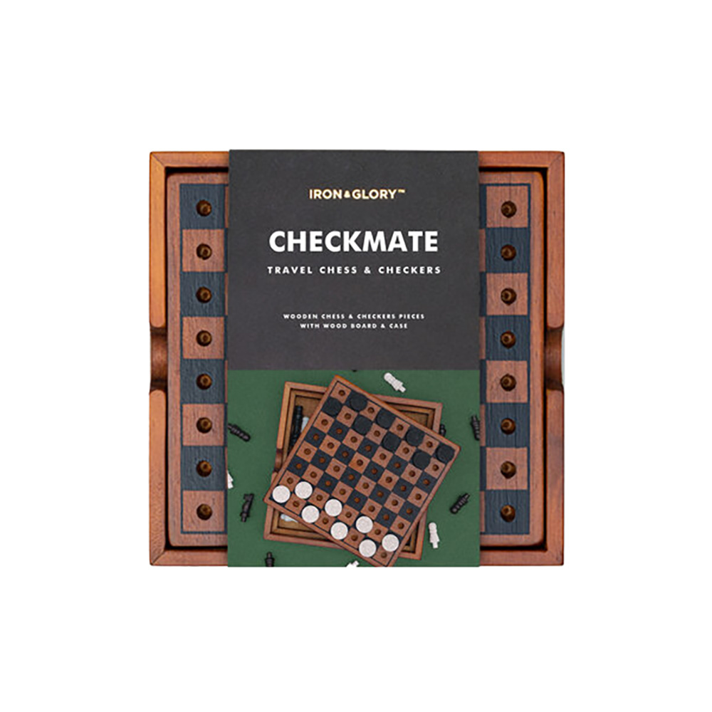 Wooden game Chess & Checkers