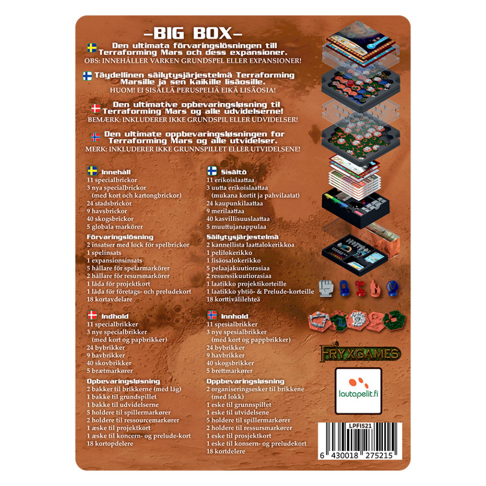 Terraforming Mars: 3D Tiles & Storage Solution Big Box (DK)
