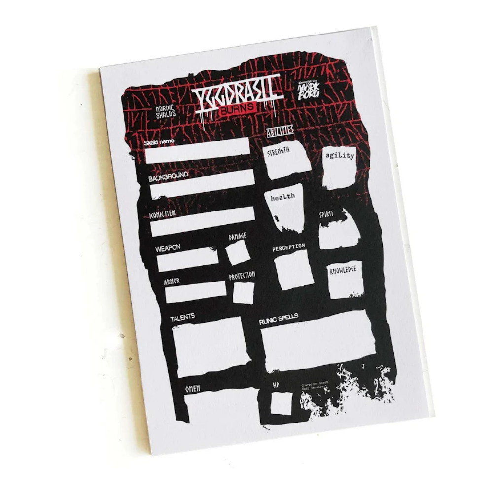 Yggdrasil Burns RPG: Character Sheets
