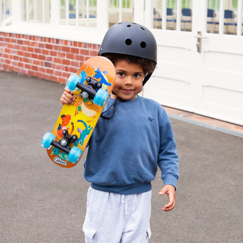 Skateboard med blinkende hjul 43 cm