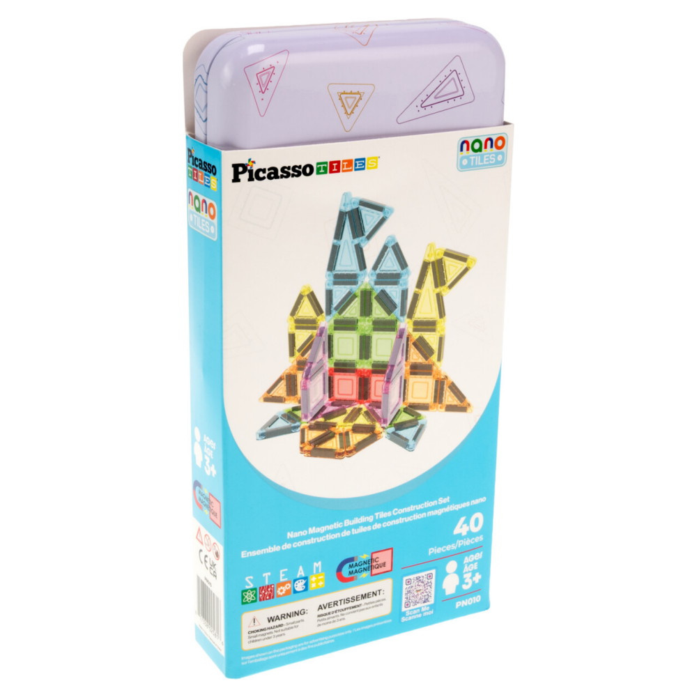 PicassoTiles Magnetic Nano Tiles 40 Brikker