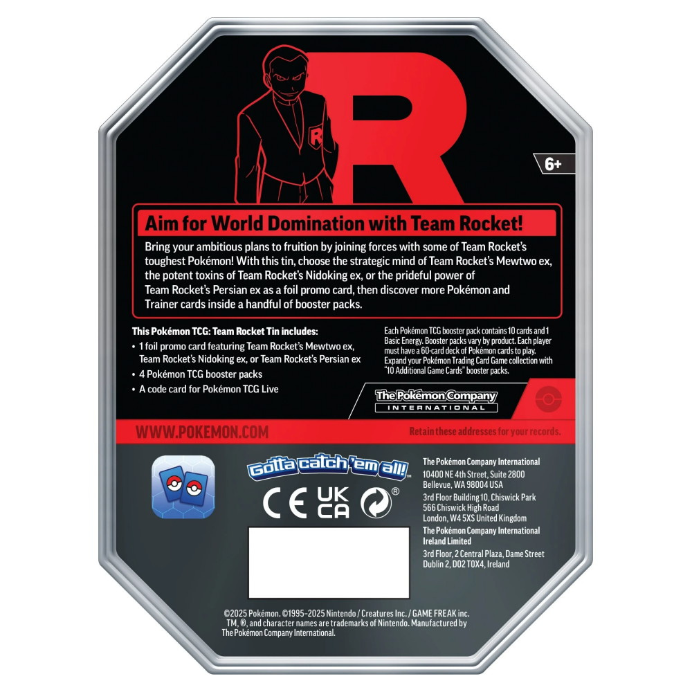 Pokémon TCG: Team Rocket Tin - Nidoking ex