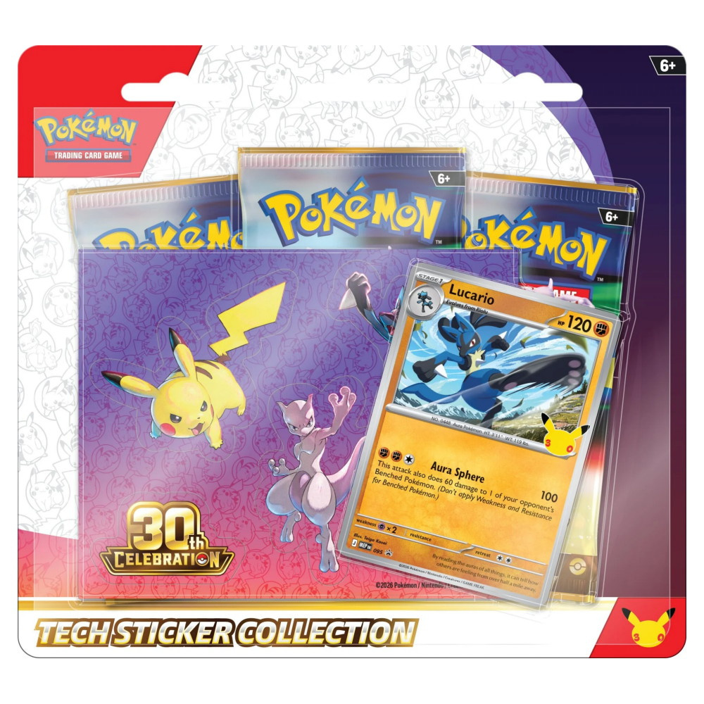 Pokémon TCG: 30th Celebration - Lucario Tech Sticker Collection